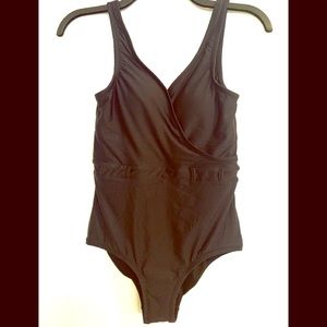 NWOT sun Angel black one piece swimsuit size S